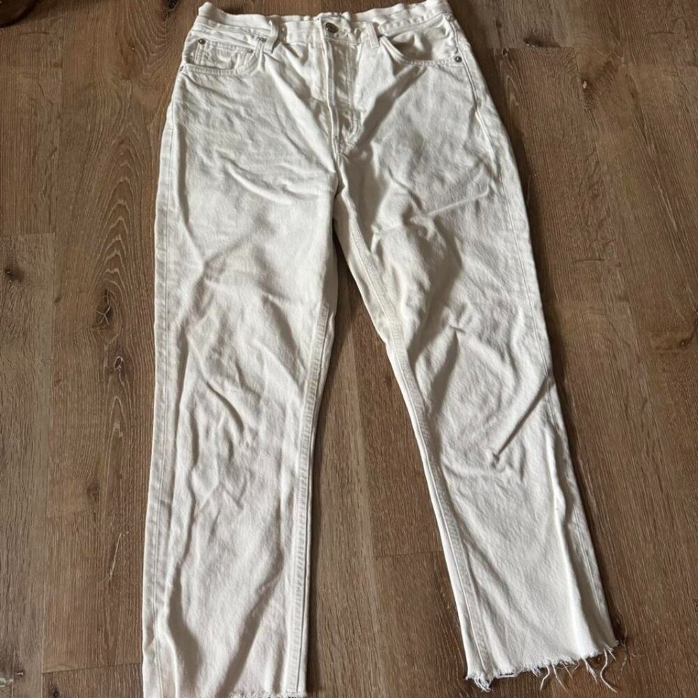 Agolde White Straight Leg‎ Jeans Size 27